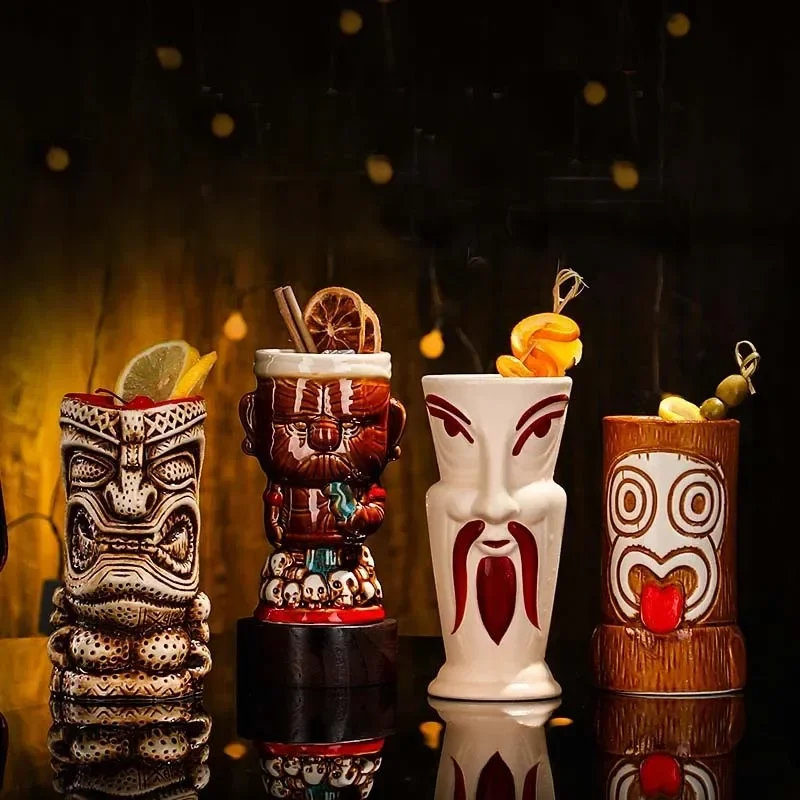 Creative Ceramic Cups, Bar, Tiki Personality, Hawaii Cocktail Glass, Zombie Cup, Human Skeleton, Easter, Large Capacity Beer Mug