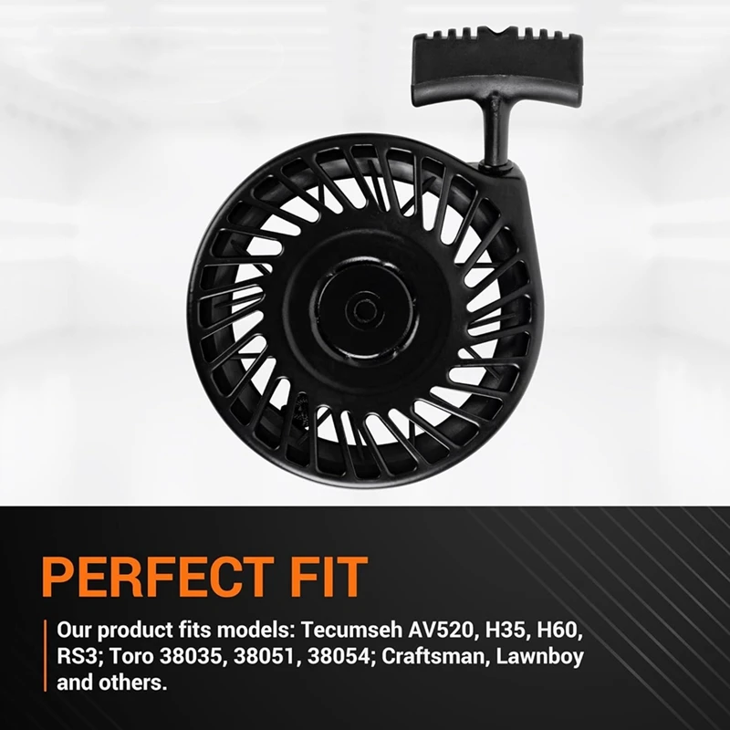 Imagem -03 - Conjunto Recoil Starter para Tecumseh Snowblowers Lev100 Lev120 Toro Craftsman Fácil Instalação 590472 590637 590732a 590739 590763