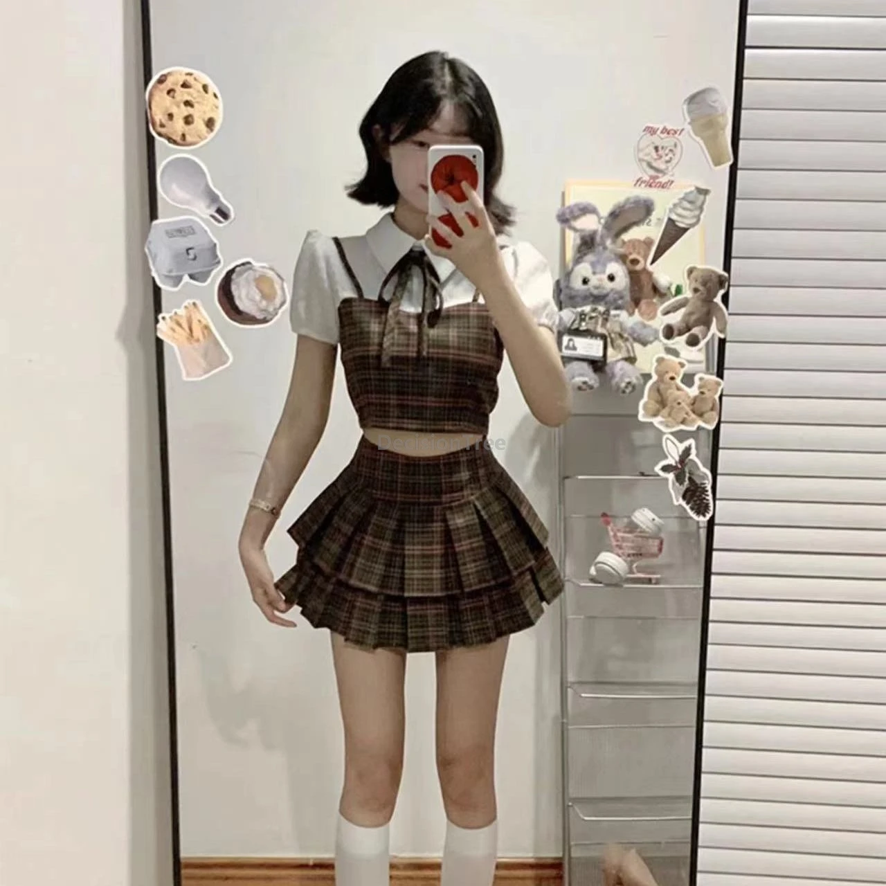 2025 dolce design scozzese uniforme scolastica femminile stile accademia giapponese abbigliamento quotidiano campus outfit uniforme jk per ragazze alla moda