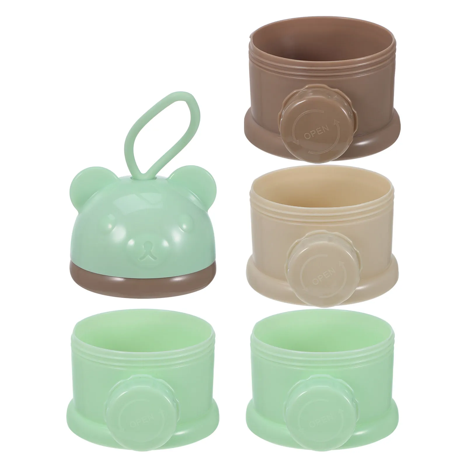 

Milk Powder Box 4 Layers Large Capacity Portable Infant Milk Powder Storage Container Travel Food Storage