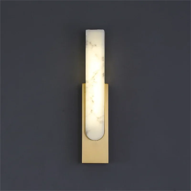 SEAN Nordic Wall Lamp Modern Creative Fixtures Rectangle Design Marble LED Indoor Living Room Bedroom Lighting