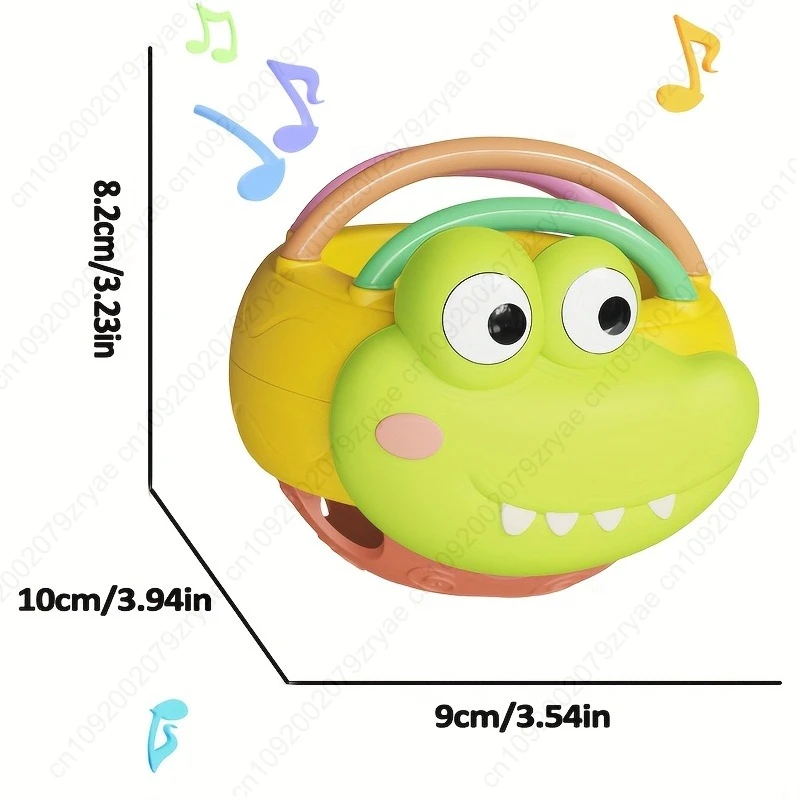 ลูกบอลจับไดโนเสาร์หลากสีสัน - วัสดุ ABS ปลอดภัยสำหรับเด็กเล็ก เสียงเขย่ามือ ของขวัญทนทานสำหรับอาบน้ำในวันเกิด วันคริสต์มาส