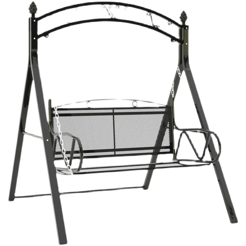 

Outdoor swing adult swing courtyard hanging chair balcony outdoor indoor luxury thick wrought iron seat leisure
