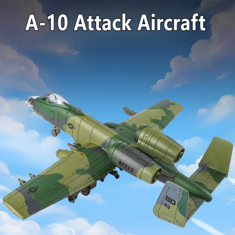 

1:72 A-10 Warthog Attack Aircraft Plane Model Alloy Simulation Airplane Model Boy Sound and Light Birthday Toy Gift