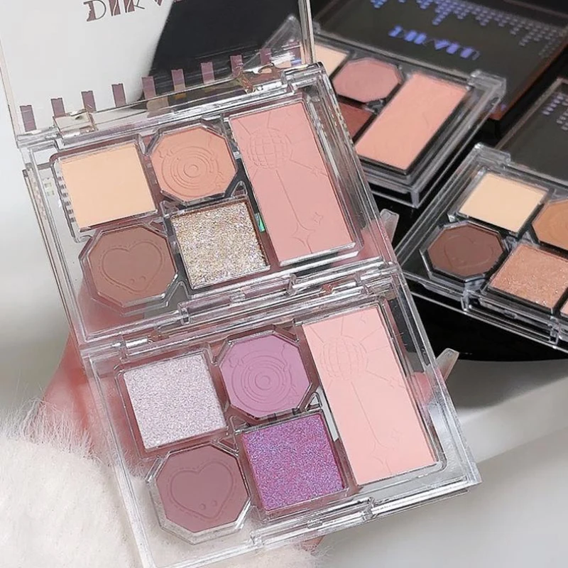 1Pc DIKALU 5 色アイシャドウプレートソフトミストダークアイズマット & パール光沢のある長期的な防水韓国メイクアップ顔料