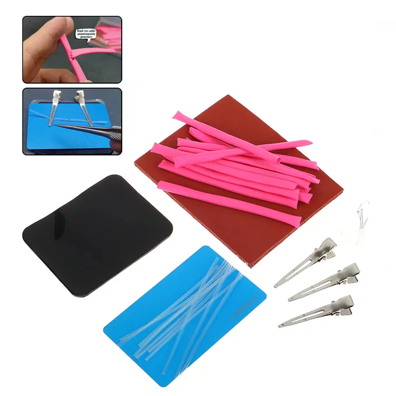 

Microsurgery End To End Anastomosis Simulation Blood Vessel 2mm5mm Measurement Suture Skills Training Model Vascular Exercises