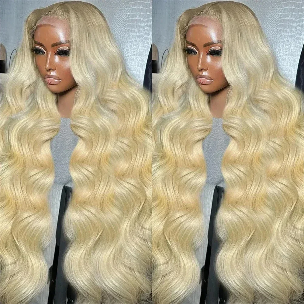 250 Density 30 40 Inch 613 honey blonde Body Wave 13x6 HD Transparent Lace Frontal Wigs Human Hair Brazilian 13x4 Lace Front Wig