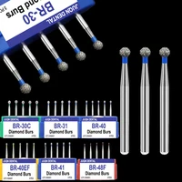 Fresas de diamante para odontología, brocas de alta velocidad para pulir los dientes, alisado, herramientas de dentista