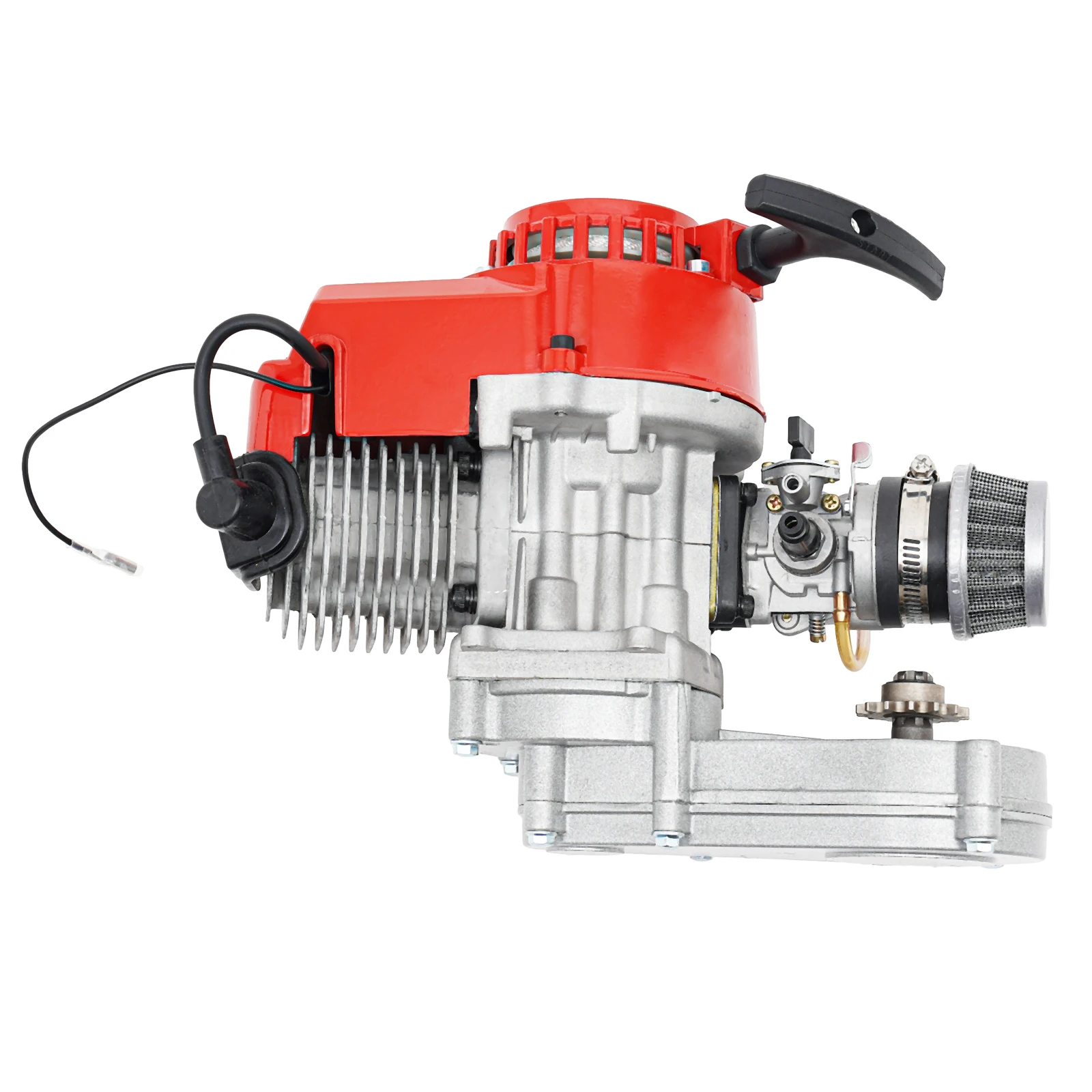 

49CC 2-Stroke Engine Motor Air Cooling Pull Rope Start Motor with T8F Chain Air Filter for Mini Dirt Bike ATV Quad Bike Scooter