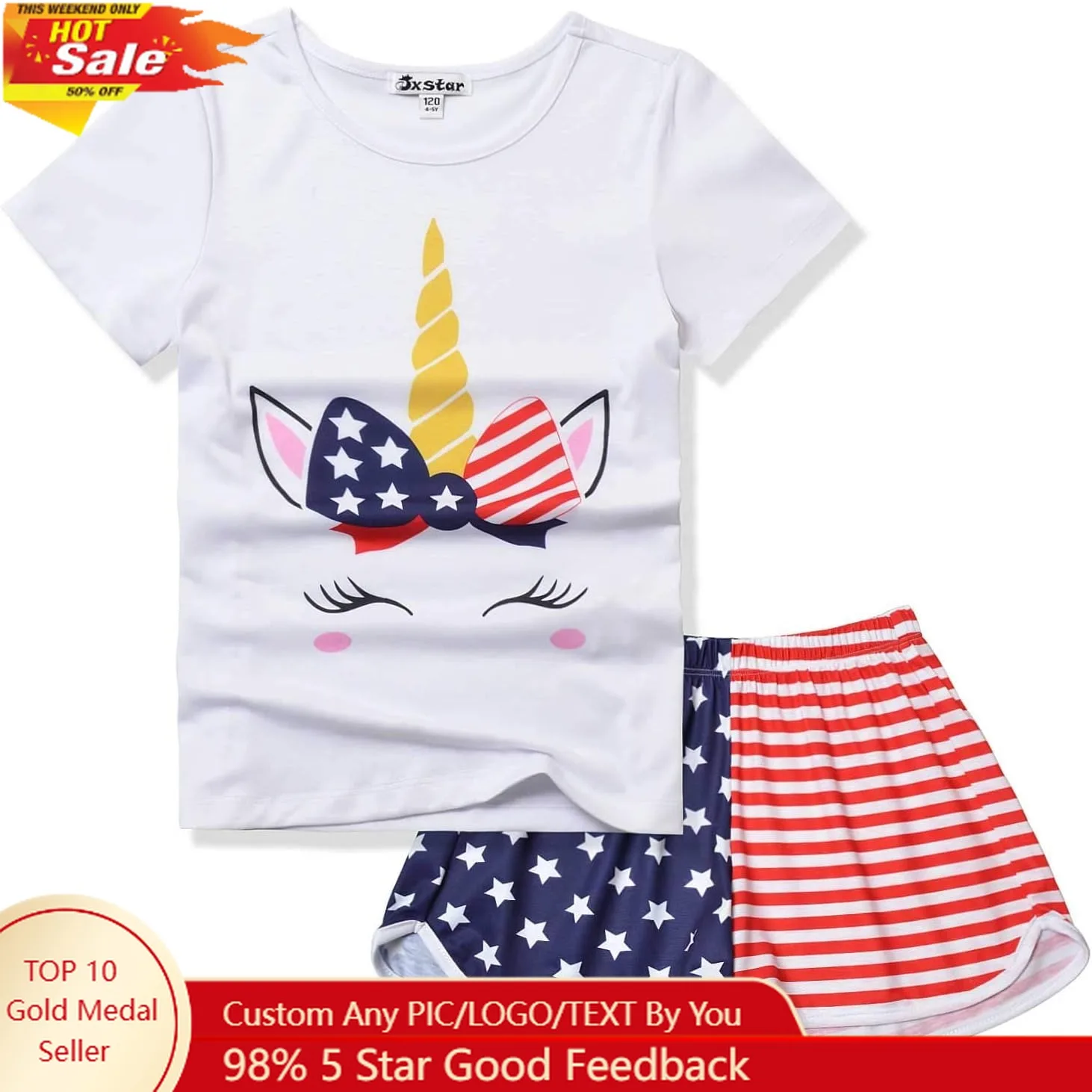 

Pajamas Sets for Girls Unicorn Pjs Little Kids Summer Cotton Sleepwear …