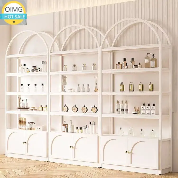 Cosmetics and Skincare Product Display Cabinets, Beauty Salon/nail Salon Display Shelves, Multi-tiered Shelving Units