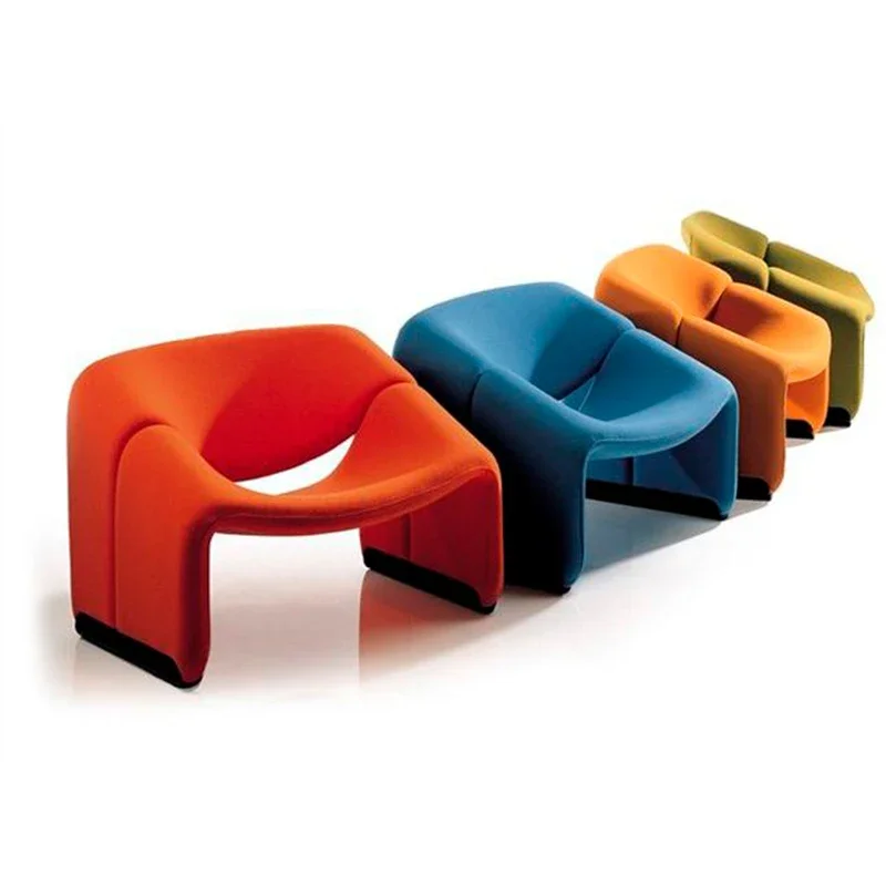 Strap letter chair M-shaped hollow card seat groove leisure chair