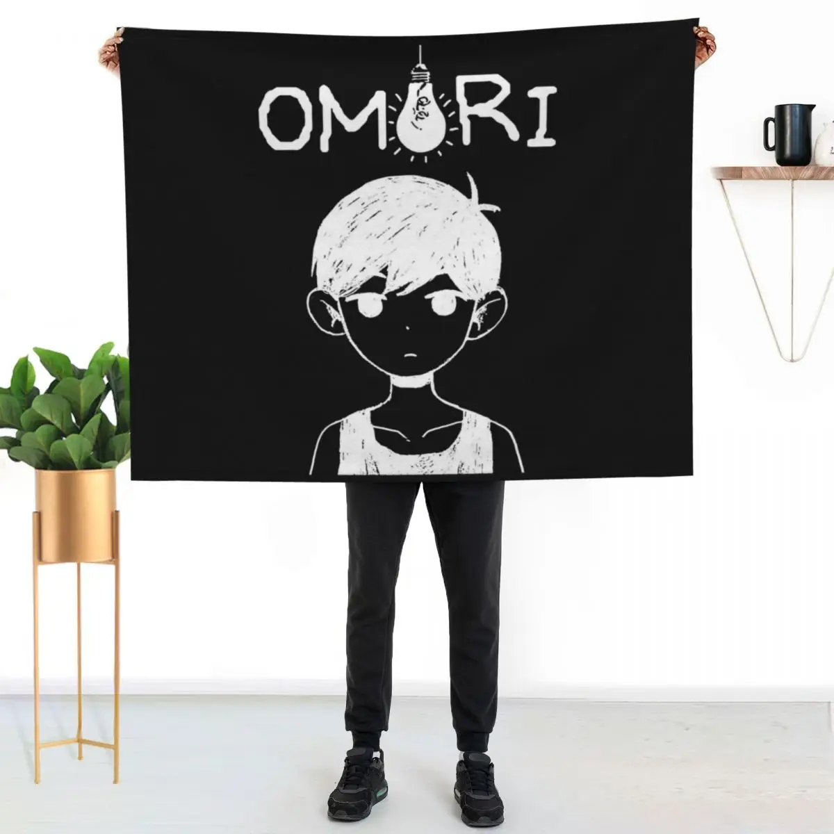 Omori Merch Omori Throw Blanket Sofa Quilt for winter Luxury Thermal Hair christmas gifts Blankets