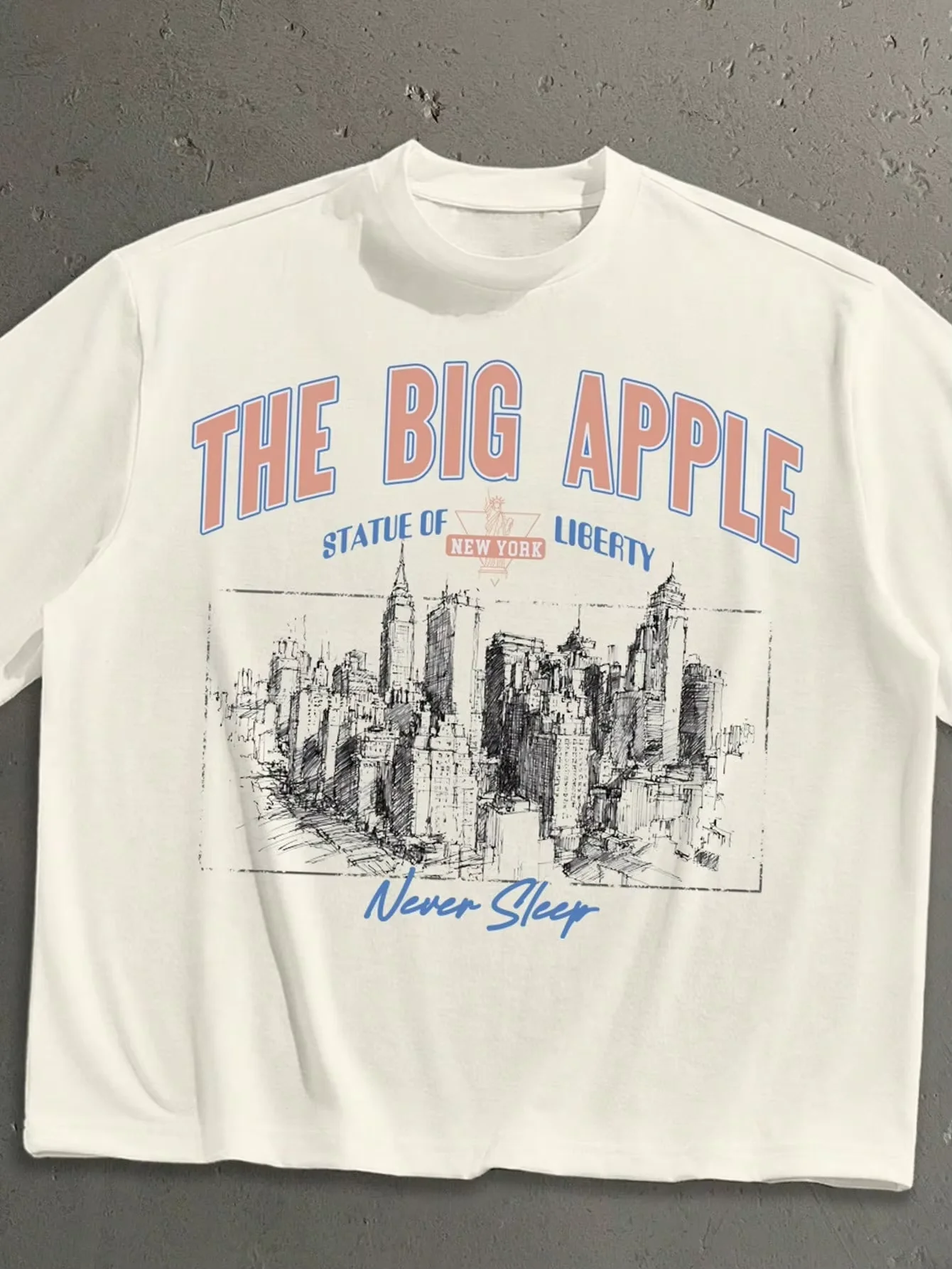2026 The Big Apple New York City Sketch Skyline T-shirt Statue of Liberty 