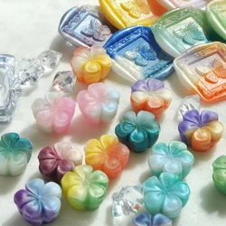 12pcs Flower Shape Self-adjusting Mixedcolor Fire Paint Sealing Wax Particle DIY Envelope/manual Ledger Seal Decoration Material