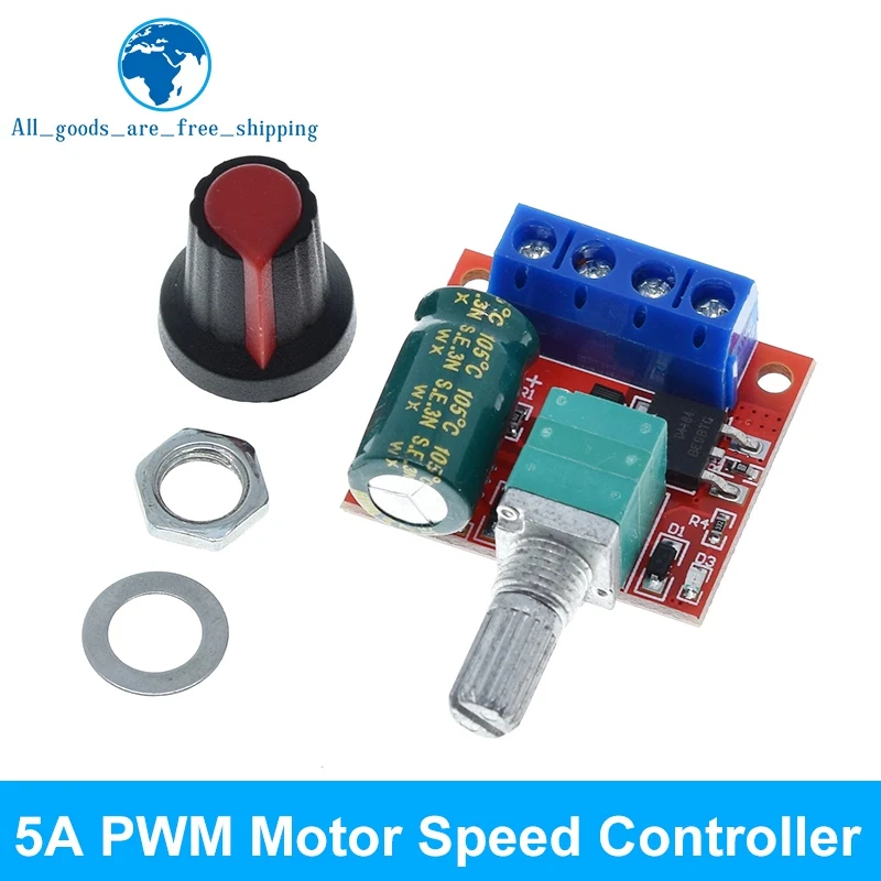 DC 1.8 v-35 V 2A 3A modul Drive dapat disesuaikan, kontroler kecepatan Motor tegangan rendah PWM 30W 80W 90W