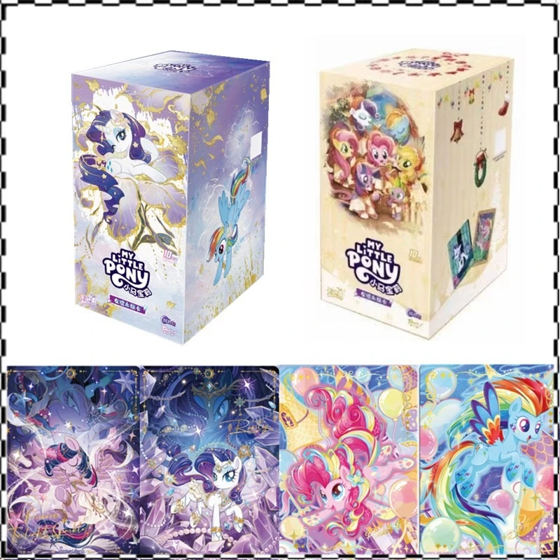 KAYOU Genuine My Little Pony Card Friendship Forever Glorious Moon Pack Sparkling Colored Gemstones Anime Collectible Cards