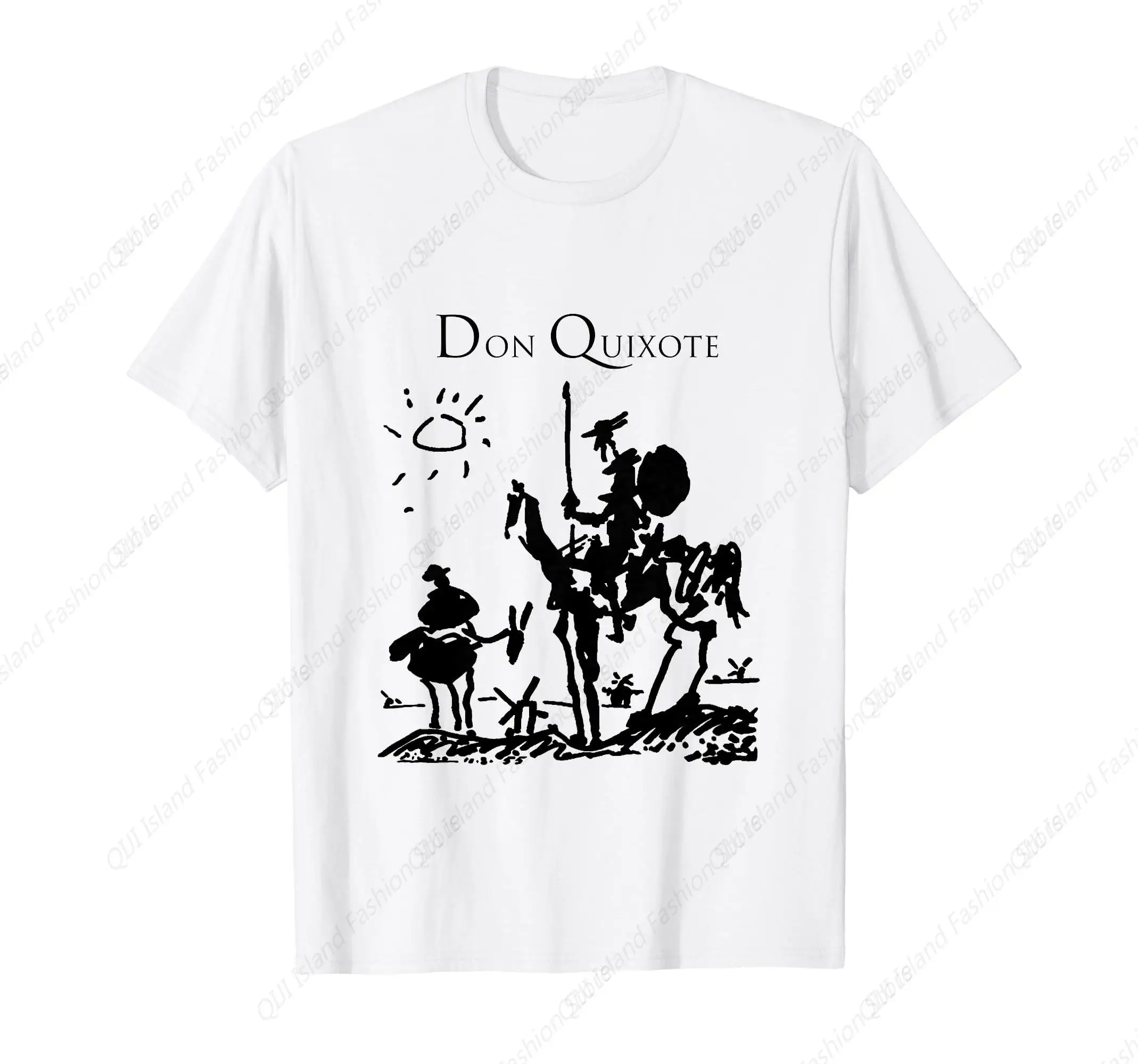 Don Quixote Cubist Drawing T-Shirt