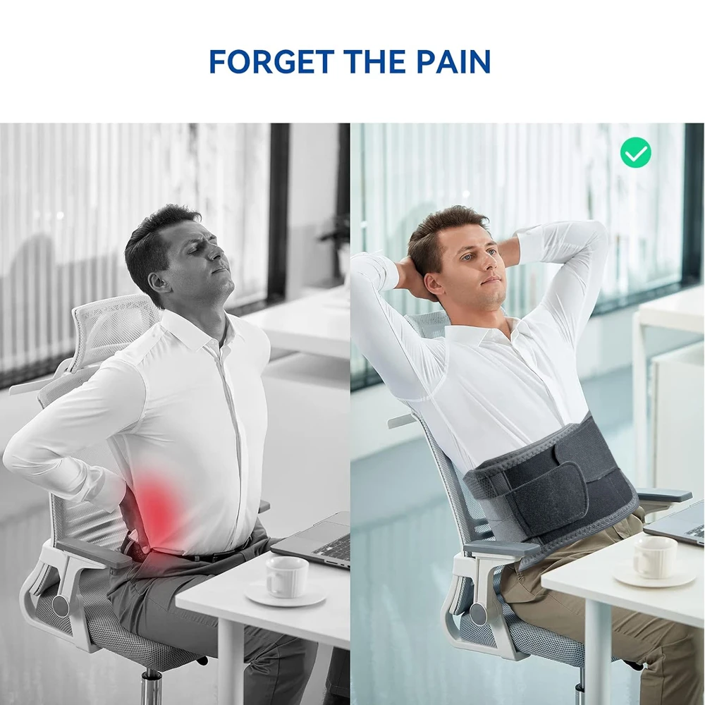 

Бандаж для спины для облегчения боли в пояснице, поясничная поддержка для мужчин и женщин, дышащий регулируемый пояс для поднятия тяжестей для грыжи дисков