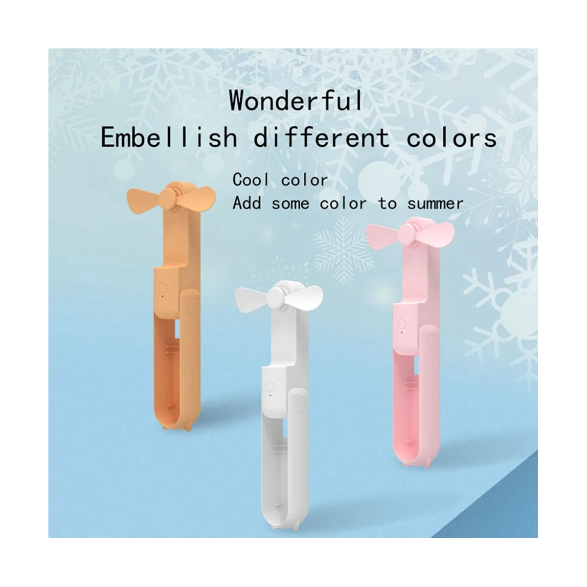 Kipas angin portable มินิพัดลมมือถือ usb 1200มิลลิแอมป์ต่อชั่วโมงชาร์จได้ด้วยมือพัดลมมือถือขนาดเล็กพร้อมแบตสำรองสีเขียว