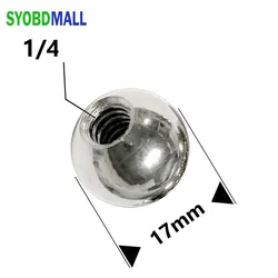 17mm Ball Head To 1/4 Screw Port Adapter 17.4mm Flat Clamp Metal Steel Ball Head Support Phone Bracket Clip Gimbals Accesorios