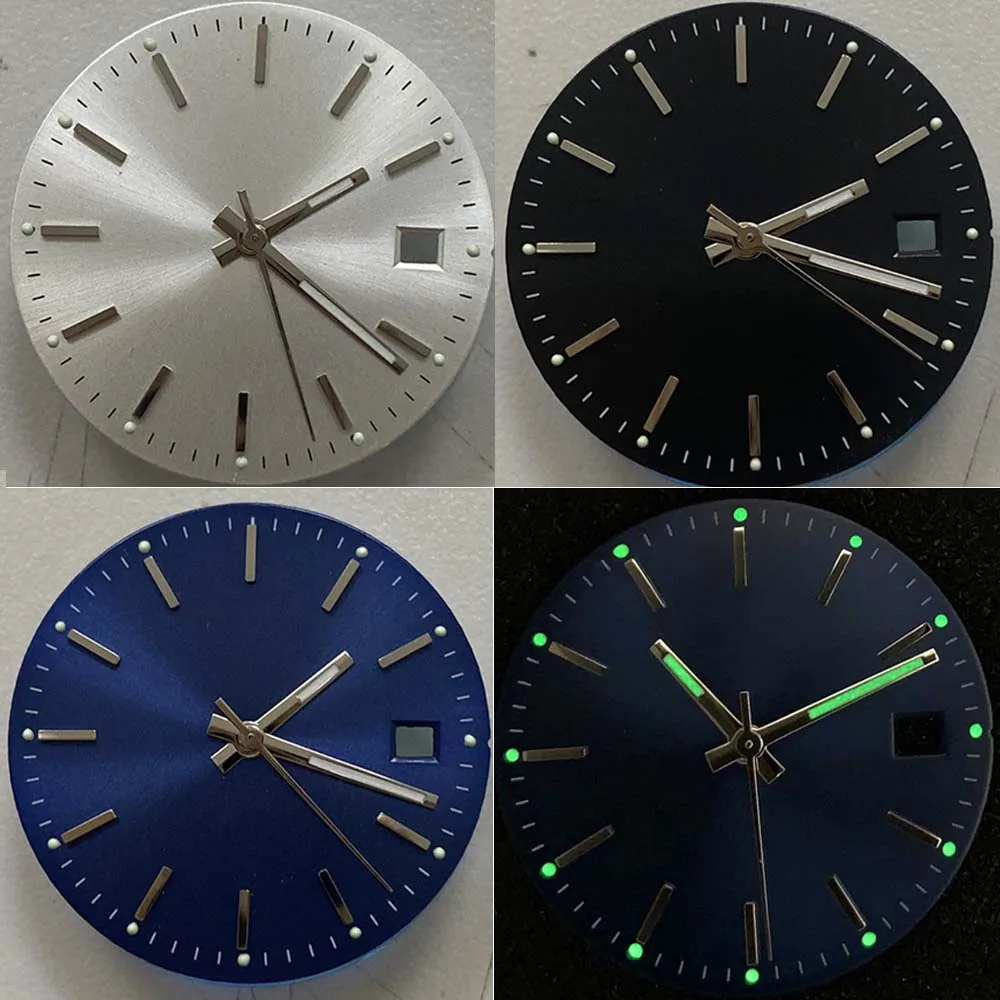 

29mm Watch Dial + Hands Fit for Miyota 8215 8200 821A Green Luminous Literals Watch Face Pointers for Mingzhu 2813 Movement