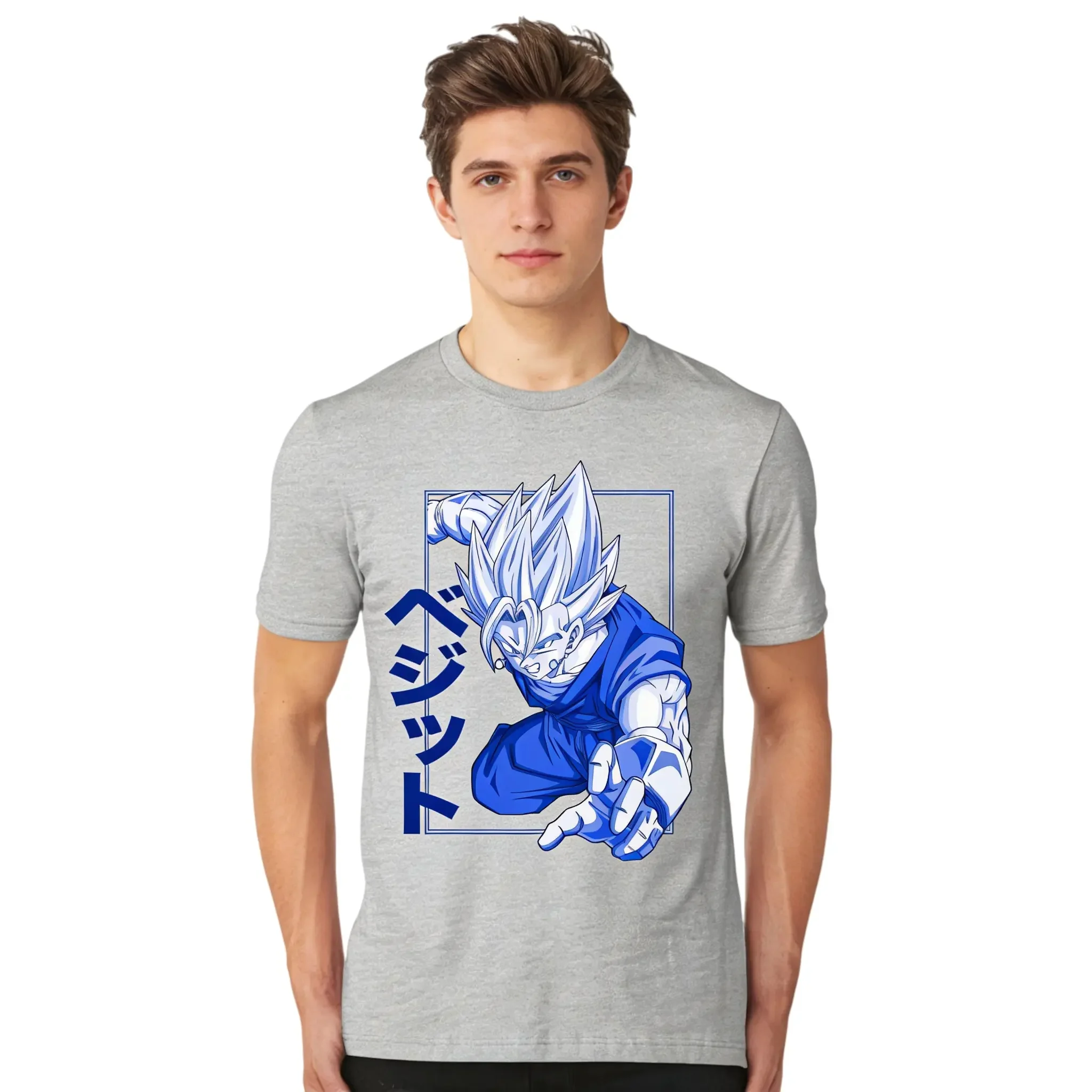 

Summer Dragon Ball Vintage Anime T-shirt Men's Pure Cotton Casual Loose Sports Daily Version Style
