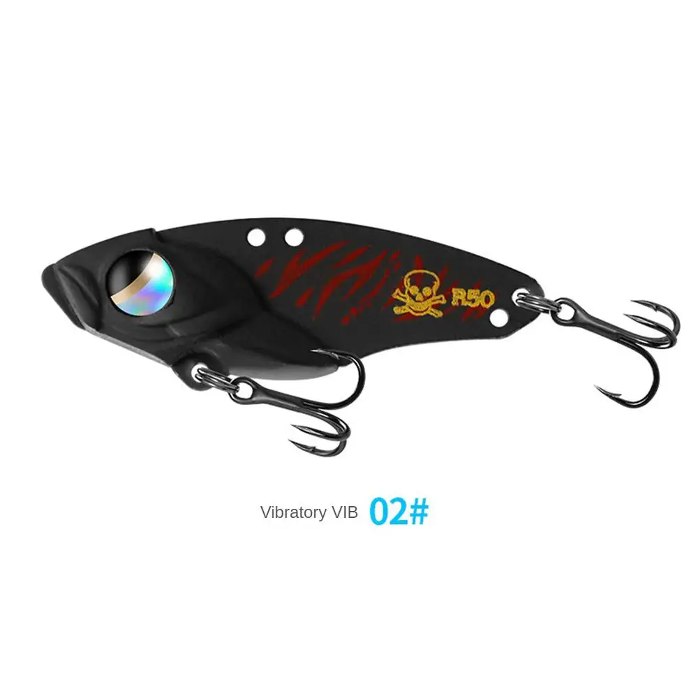 Bionic Hard Bait Metal Wobber Three Hooks Vib Vibration Lures Fishing Bait Luya Bait