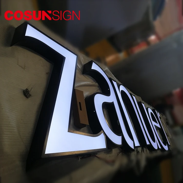 COSUN Stainless Steel Letter Custom Advertising Electronic Coffee Shop Led Light Acrylic Led Letter Outdoor Sign