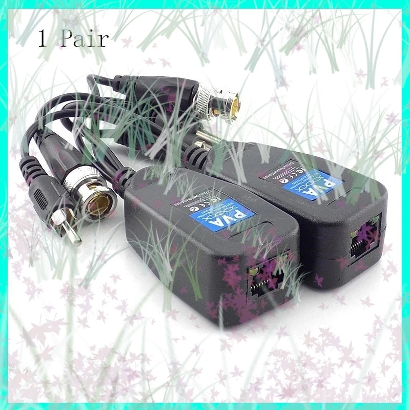 1/2/5Pairs 3 in 1 Passive Power Video Balun Male BNC Connectors Converter Supply Passive Transceiver for CCTV HD Camera DVR E3