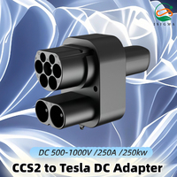 Isigma DC 250KW CCS2 to Tesla Adapter 500-1000V 250A Compatible with CCS2 Chargers & Tesla Car Charging Ports