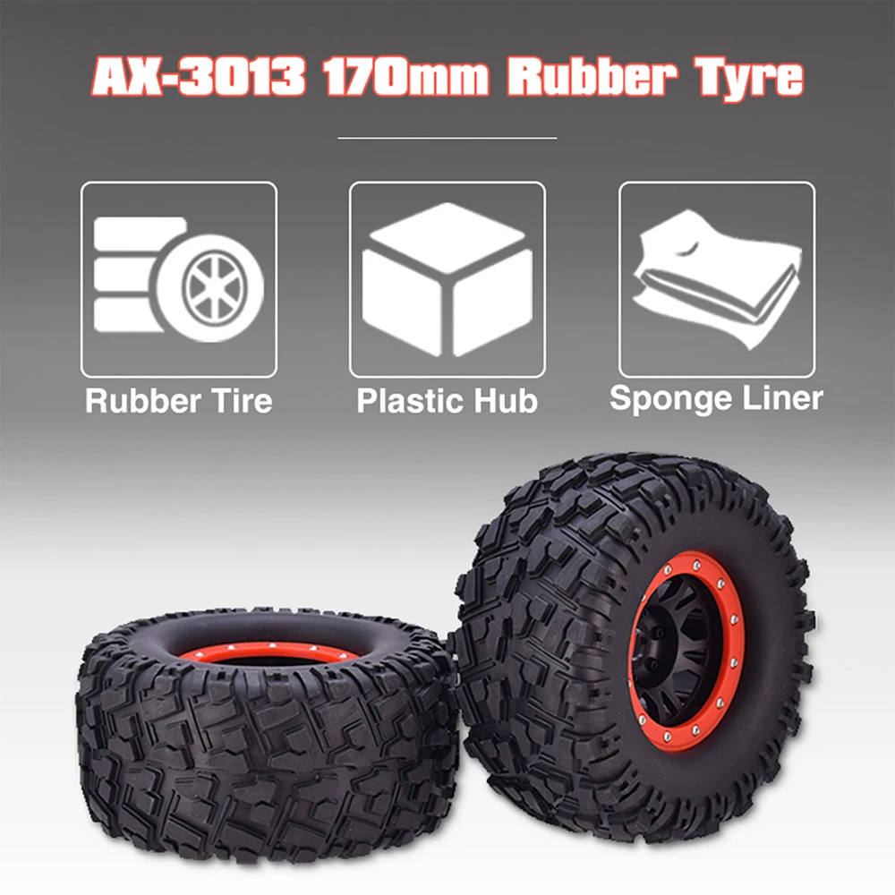 170MM 155MM 150MM Tyre Weel Monster Truck Tires Wheels 17mm Hub Hex for 1/8 RC Car HSP HPI Redcat Traxxas Trx4