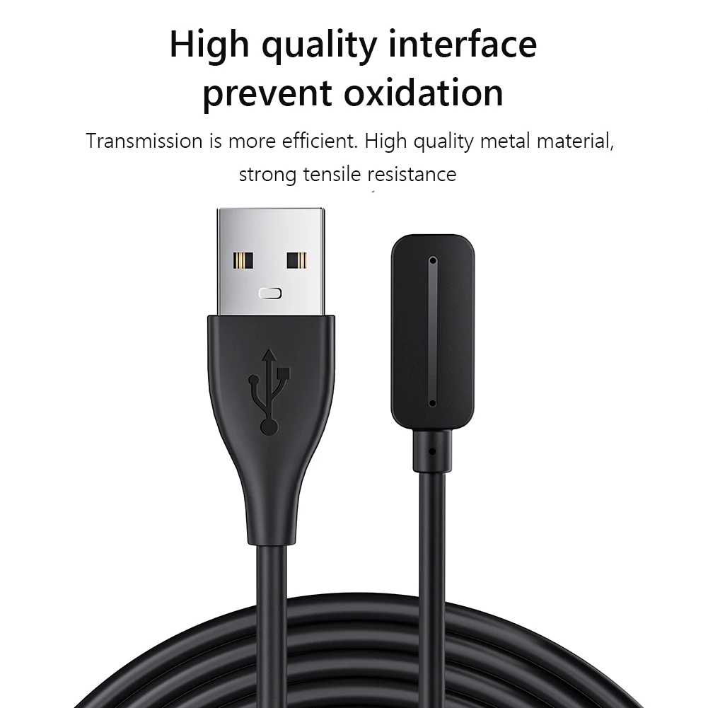 

1m Magnetic USB Charging Cable Charging Line Cord 2Pin Charger Adapter Smartwatch Dock Charger Adapter for Polar Pacer/Pacer Pro