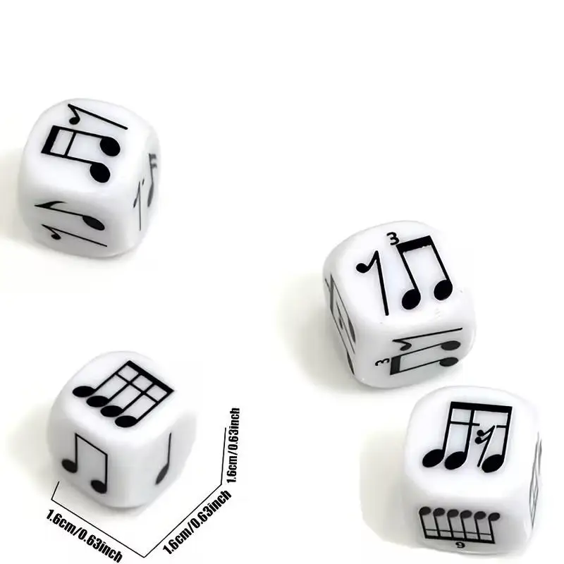 4Pcs Music Staff Dice Twelve Tone Scale Interval Theory Dice For Composition Improvisation Music Learning Teaching Tool