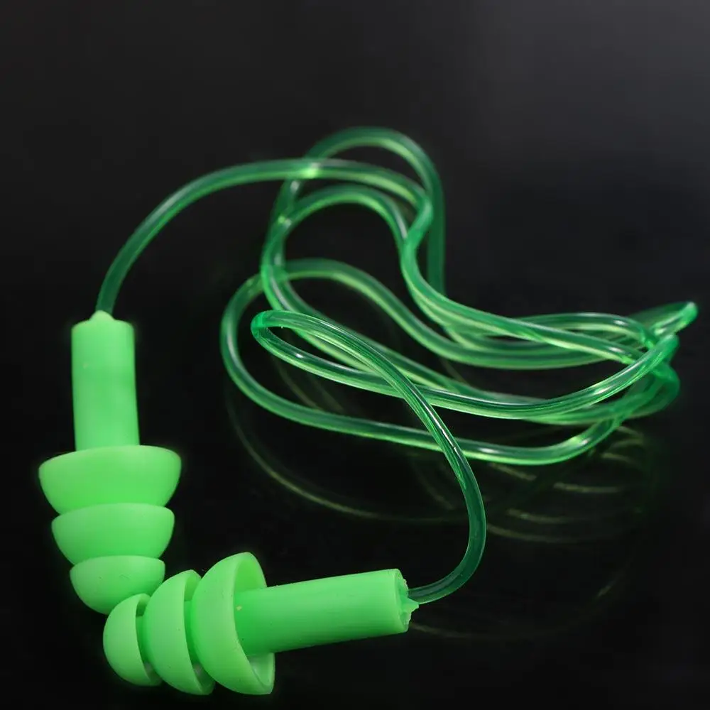 دش الأذن المقابس السمع النوم سدادات السباحة اكسسوارات سيليكون الأذن المقابس مشبك الأنف سدادات مع حبل السباحة الأذن المقابس