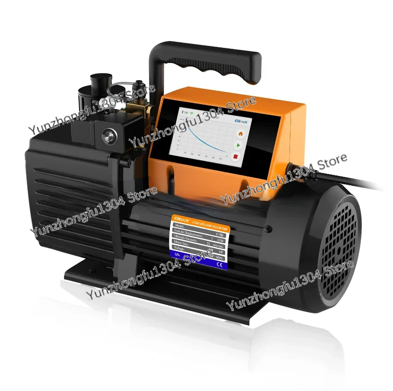 Vacuum Pump V7/9/12 CFM 2 Stage Intelligent Rotary Vane Vacuum Pump HVAC Touch Screen, Data Logging, Storage Via App