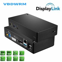 ThinkPad USB 3.0 Pro Dock 40A7 Displaylink Hub USB-C USB 3.0 Dual Monitor Docking Type C USB 3.0 to HDMI DP DVI VGA for Mac M1