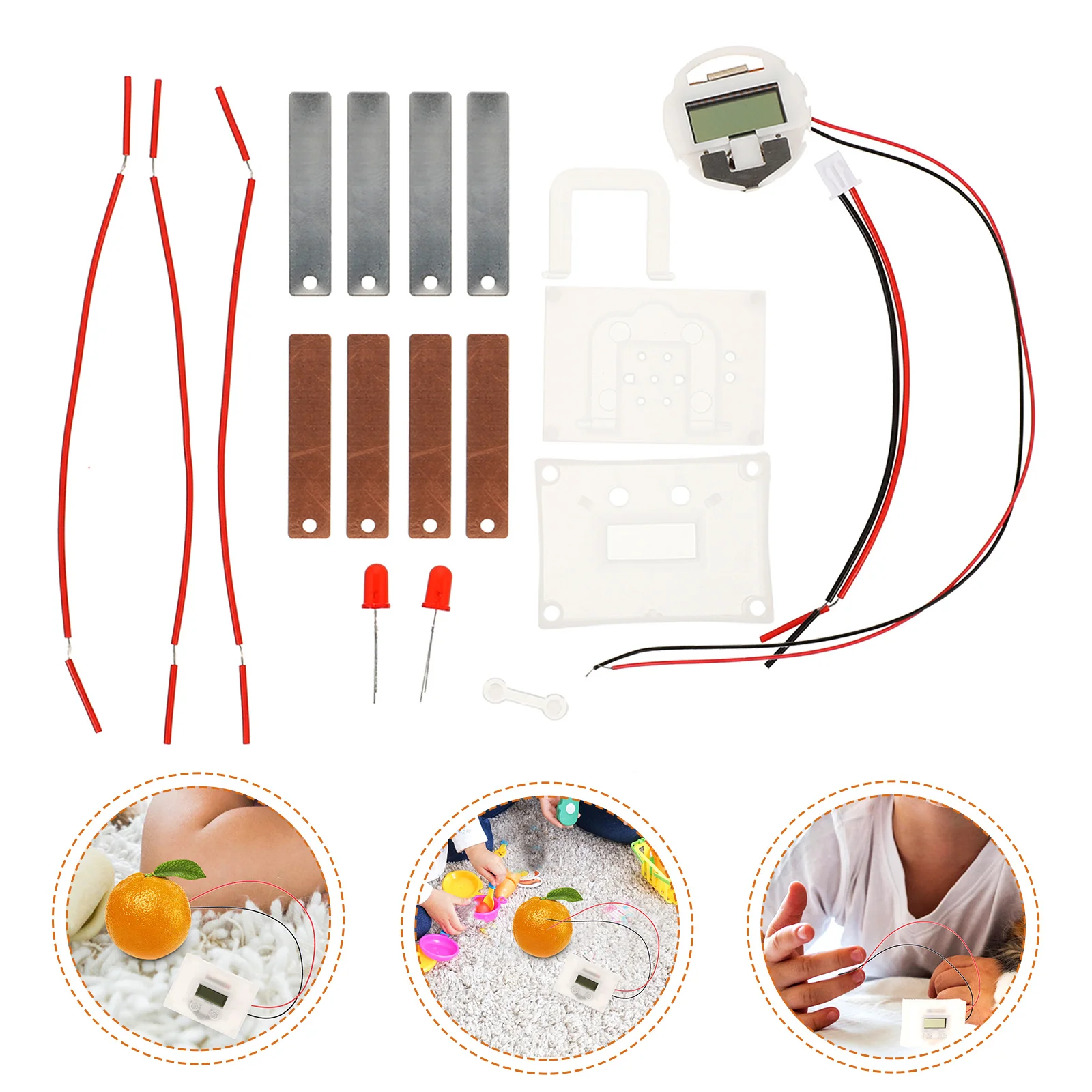 

Fruit Batteries Experiment Kit Materials Science Education Clock Diy Experiments for Kids Kits
