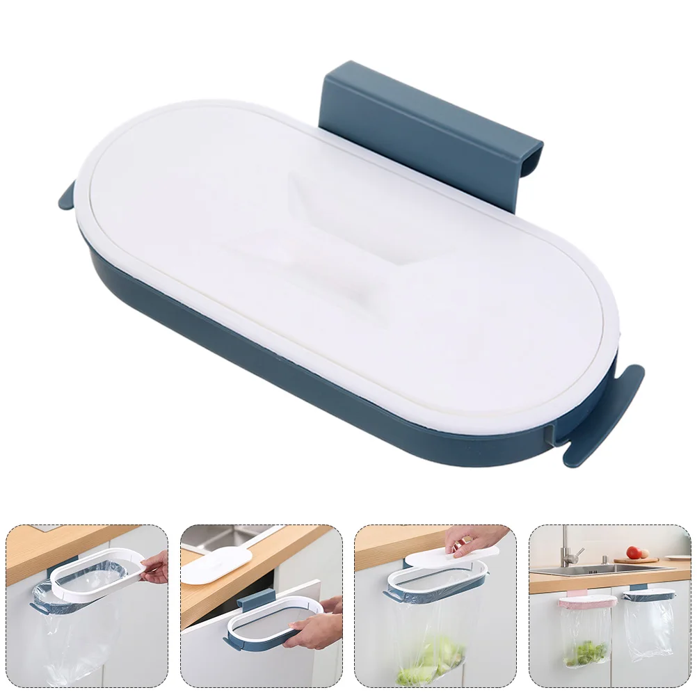 

2pcs Garbage Holder Storage Rack Kitchen Bathroom Hanging Bin Stand Trash Bag Bracket Organizer Space-Saving Plastic Bag
