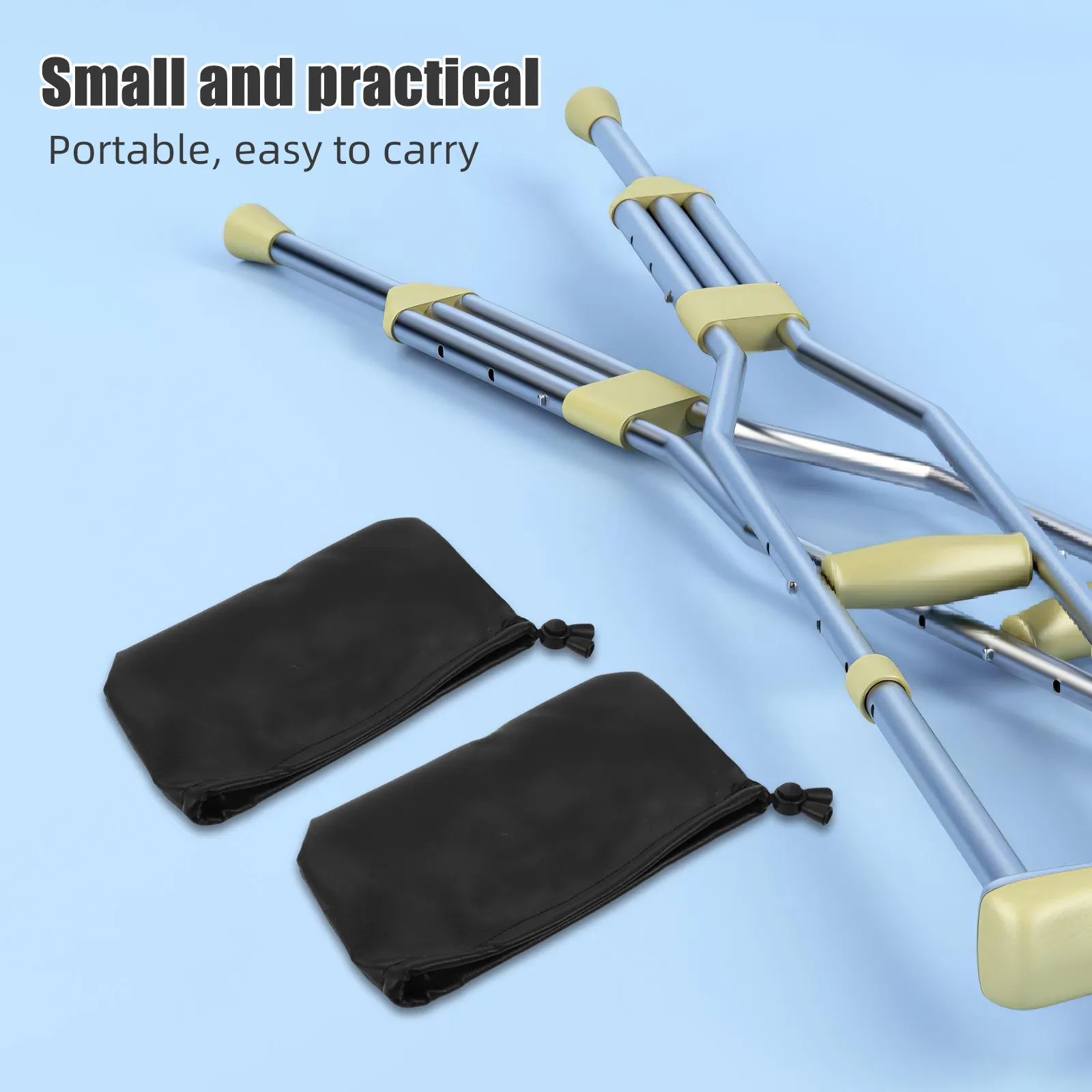 2Pcs Crutches Armpit Pads Soft Thick Cushioning Padded Underarm Crutch Covers Elderly Support Walking Cane Grip Replacement