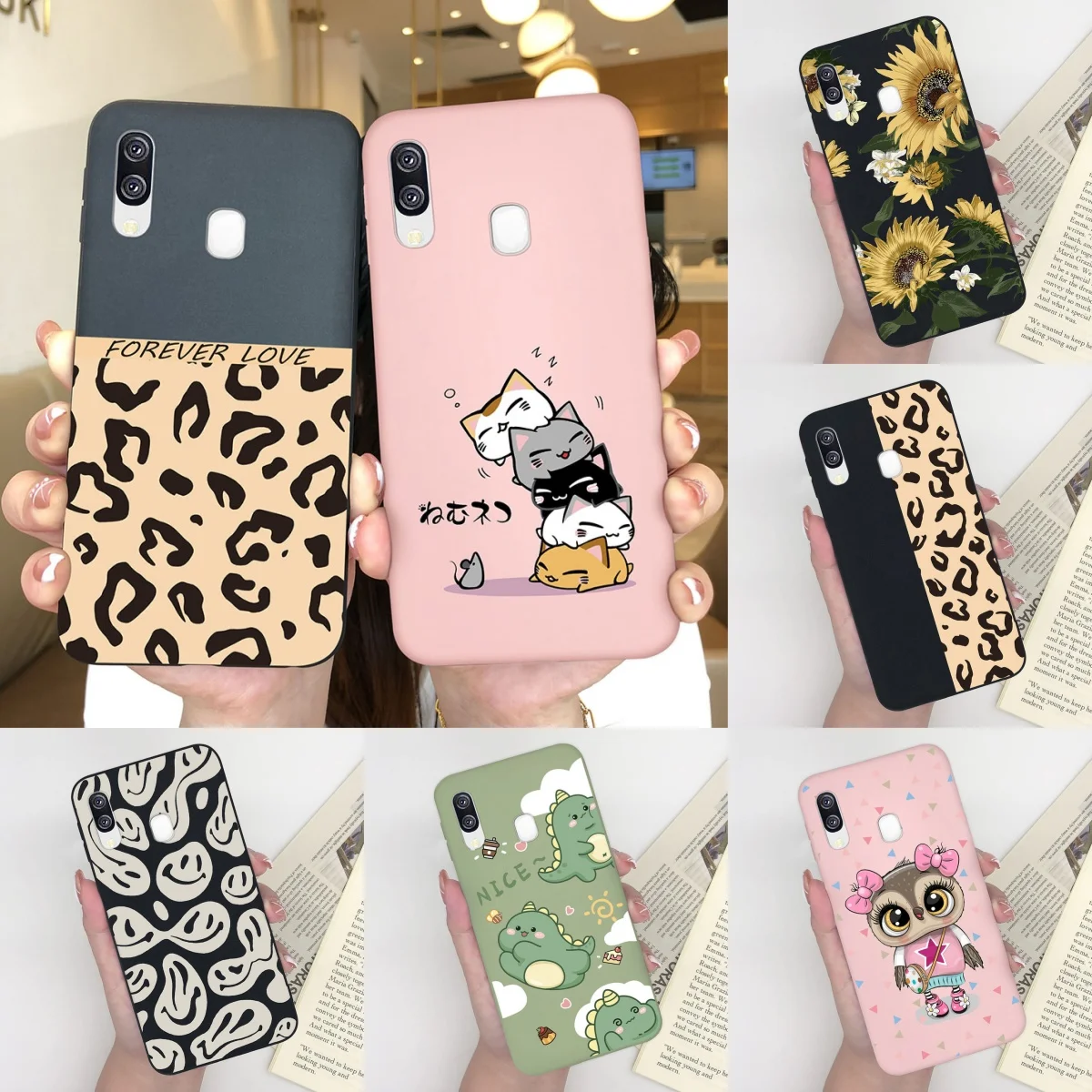 Luipaard Print Case Voor Samsung A40 Telefoon Cover Zachte Siliconen Matte Hoesjes Voor Samsung Galaxy A40 A 40 SM-A405F Bumper Funda Capa