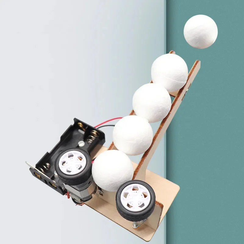 Electric Ball Pitching Machine Kits DIY Science Toys Educational Technology Project Model Toys For Gift