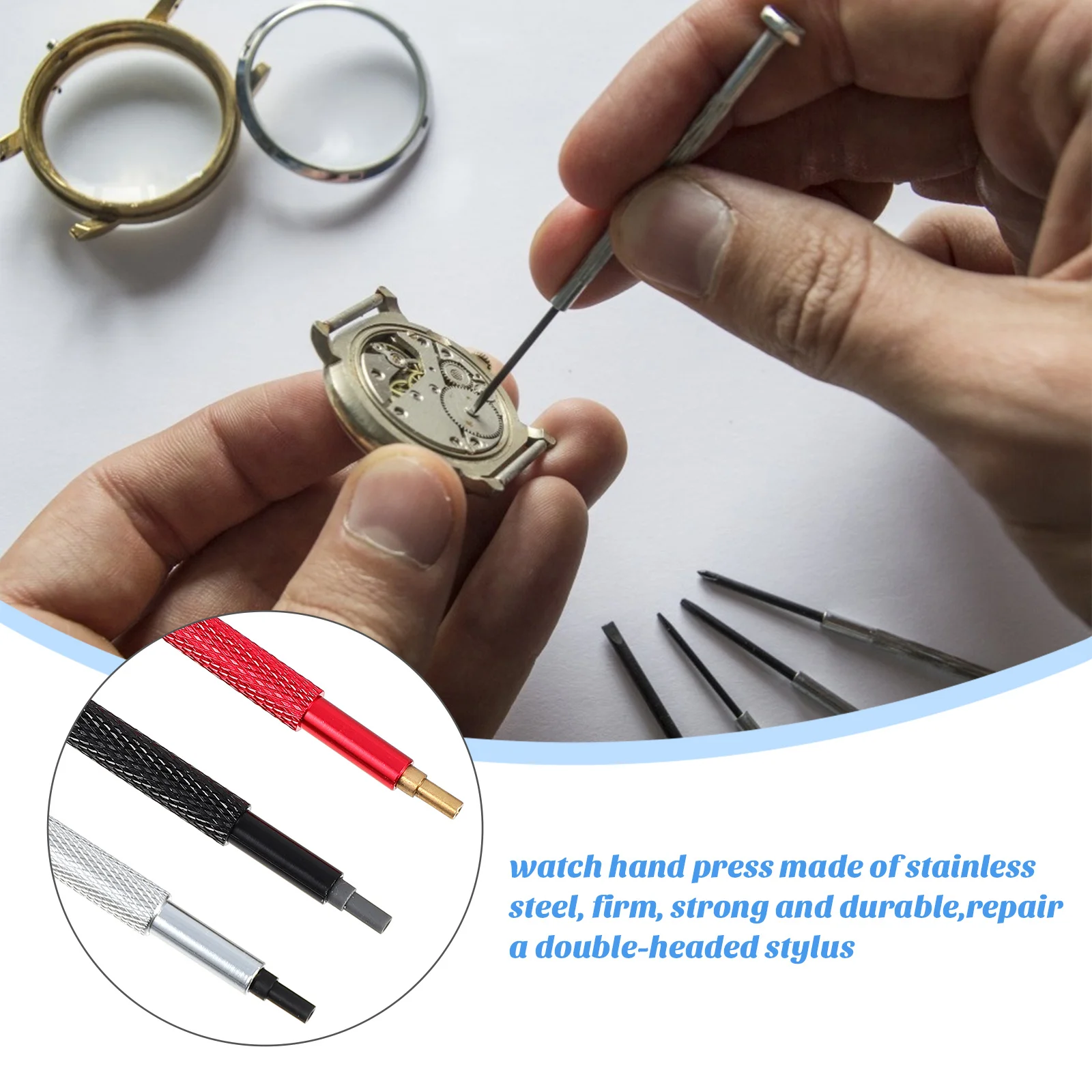 

3pcs Repairing Metal Band Removing For Spring Bar Installation Watch Strap Repair Tool Watch Link Removal Tool Set