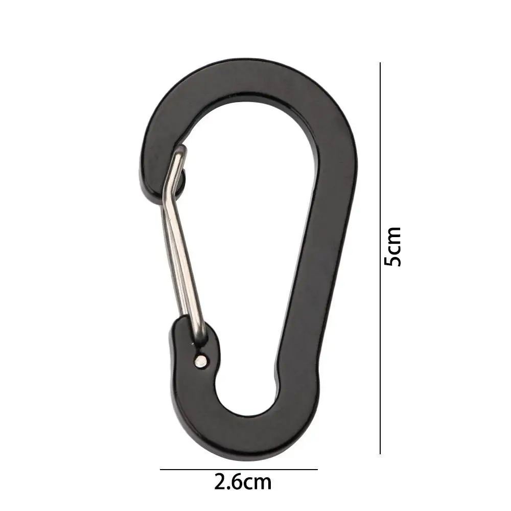 

Durable Outdoor Climbing Hook S-shape Aluminium Alloy Spring Buckle Keychain Snap Clip Carabiner