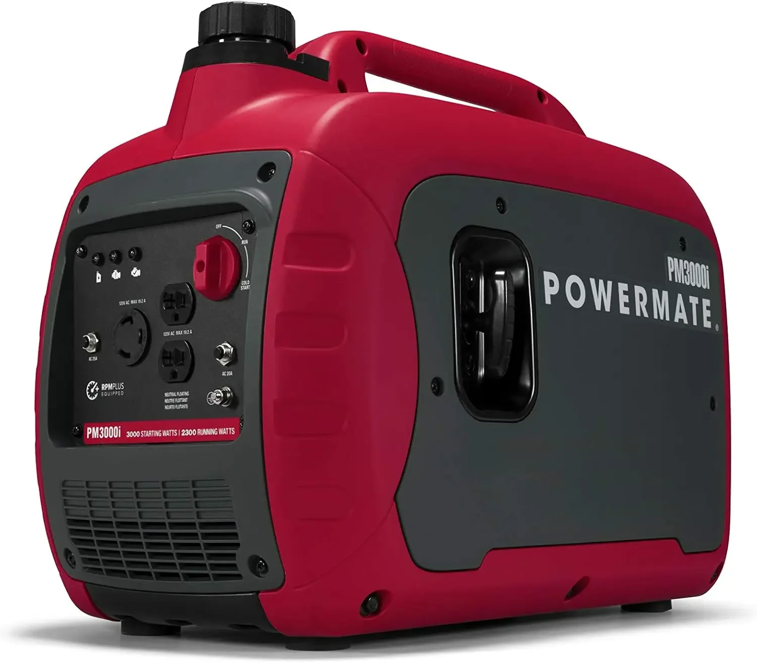 

3,000-Watt Gas-Powered Portable Inverter Generator Ultra-Quiet Performance Lightweight and Ideal for Home Camping