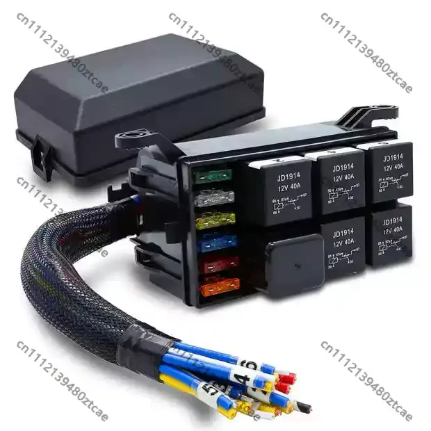 12v-car-fuse-relay-box-with-pre-wired-6-way-modified-control-box-with-wire