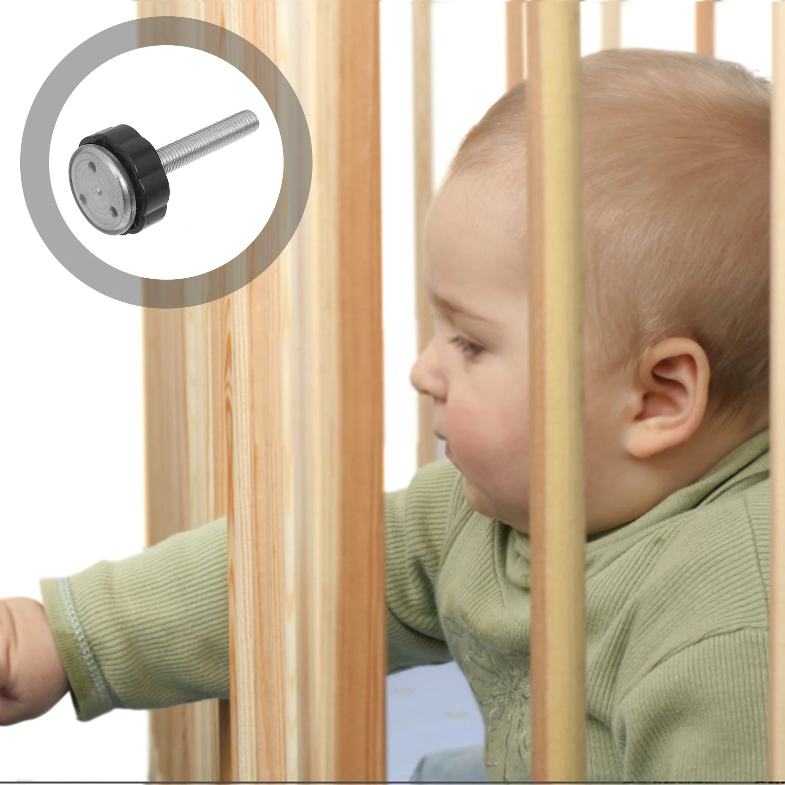 

4Pcs Baby Gate Spindle Rods Durable Aluminium Alloy Adjustable Threaded Design for Pets Safety Gates Baby Gate Spindle Rods