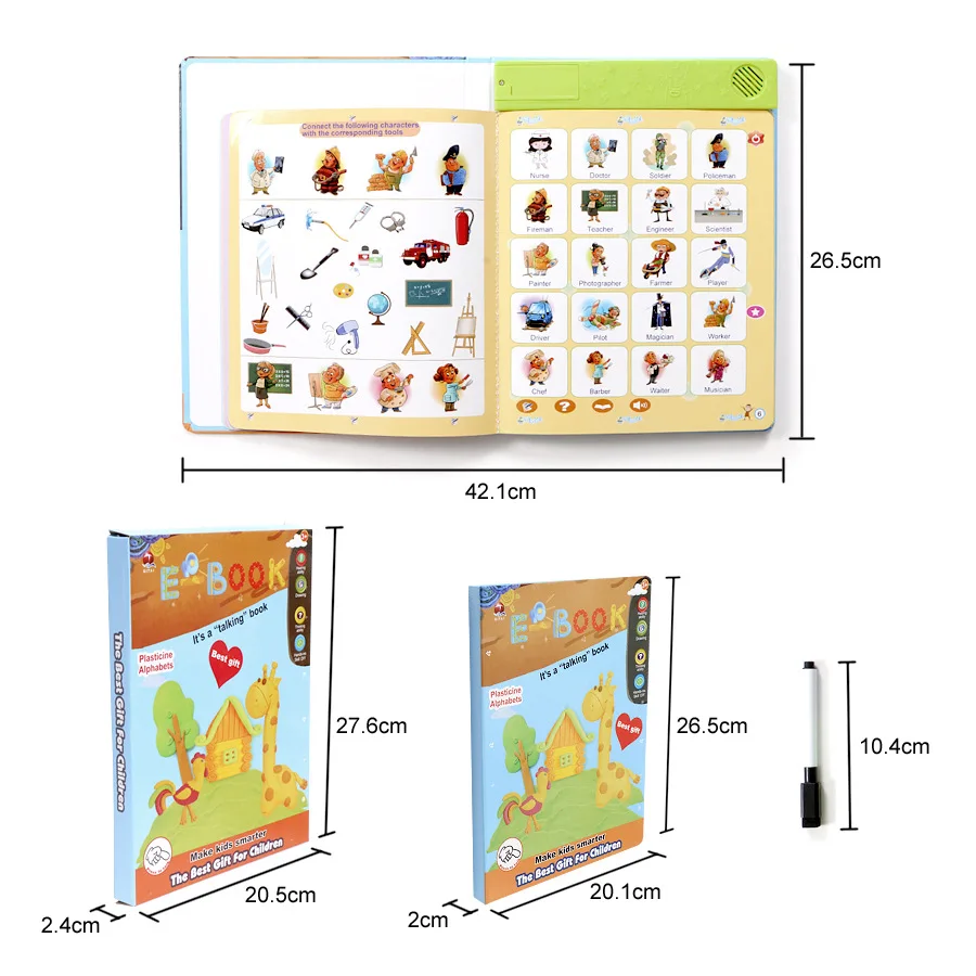 English Reading Machine Early Education Learning Machine Audio E-book Learning Book Children's Cognitive Educational Toys