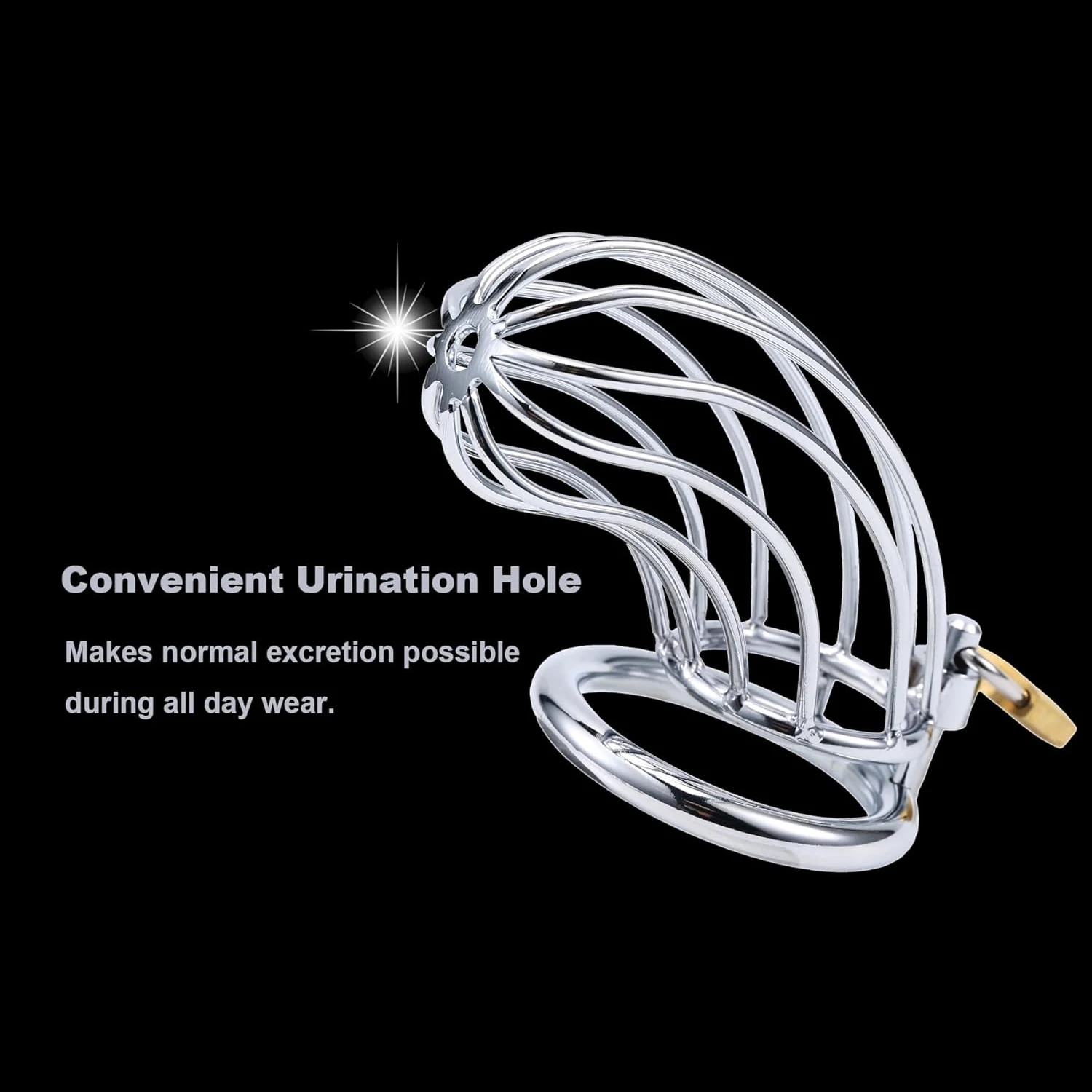 調節可能なステンレス鋼の貞操ケージ、男性用ペニスロックデバイス、BDSMオルガズム抑制ベルト、不正行為防止メタルケージ、確実なフィット感