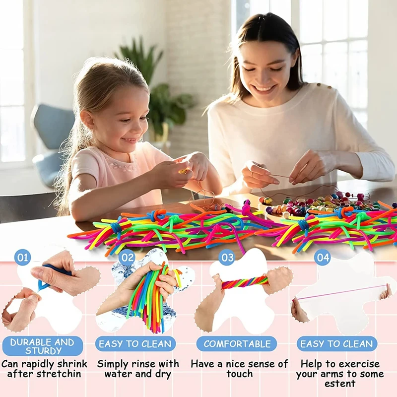 10/20/30Pcs Stretchy String Fidget Sensory Toys Kids Birthday Party Favors Pinata Goodie Bag Filler Christmas Gift Stress Relief